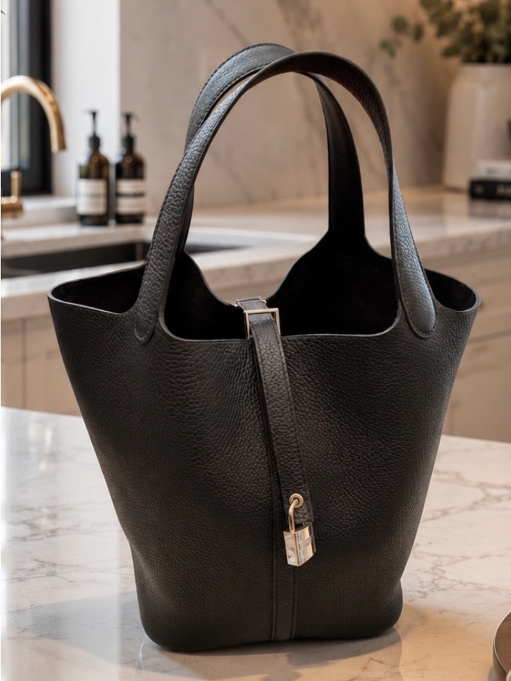 Hermès Picotin 22 – Noir Clemence, Palladium Hardware